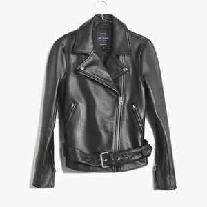 Madewell Ultimate Leather Motorcyle Jacket (size small)